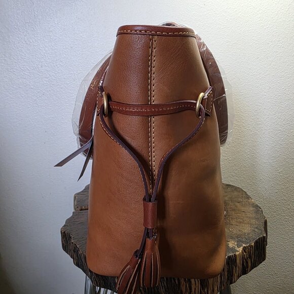 NWT Dooney & Bourke Florentine Bailey Tote Natural Tan Leather - Picture 9 of 16